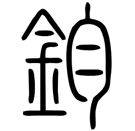 銁 Seal script Shuowen (~100 AD) 銁 Seal script Shuowen (~100 AD)